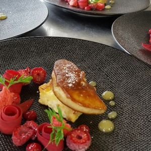 foie gras poêlé carottes framboises